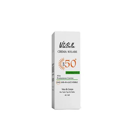 کرم ضد آفتاب spf۵۰ بی رنگ حجم ۴۰ میل ویتابلا